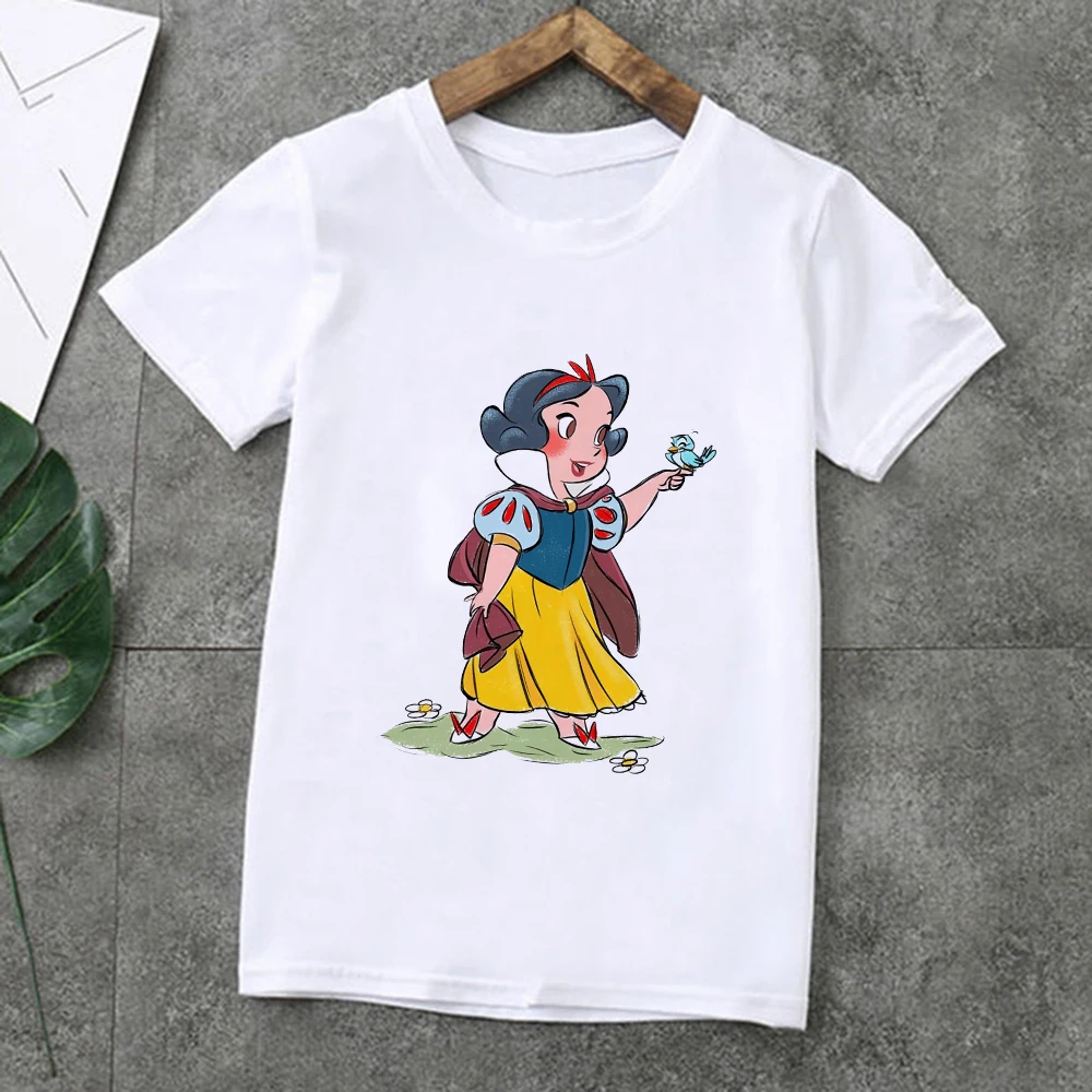 

Cute Snow White Printed T Shirt Disney Princess Women's Shirts Spain Ropa Aesthetic Harajuku Camiseta Mujer Urbano Casual