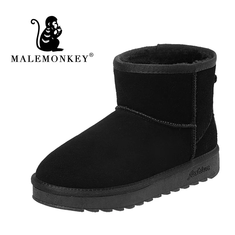 Новинка 2019 года Модные женские зимние ботинки повседневная кожаная обувь