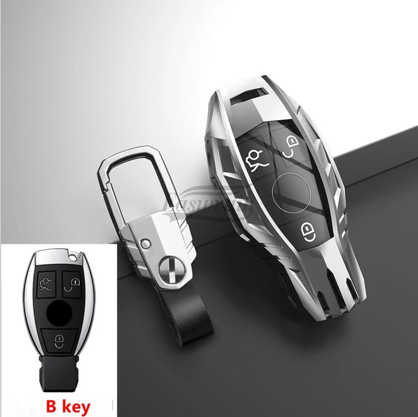 

Car Key Case Cover For Mercedes Benz AMG A C E S series E200L E300L C260L E260 W204 W212 W176 CLA GLA 2017-2021 Acessories