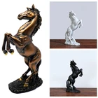 BUF, большая декоративная статуя из смолы, Белая лошадь, украшение для дома, скульптура животных, для рабочего стола, черные статуэтки