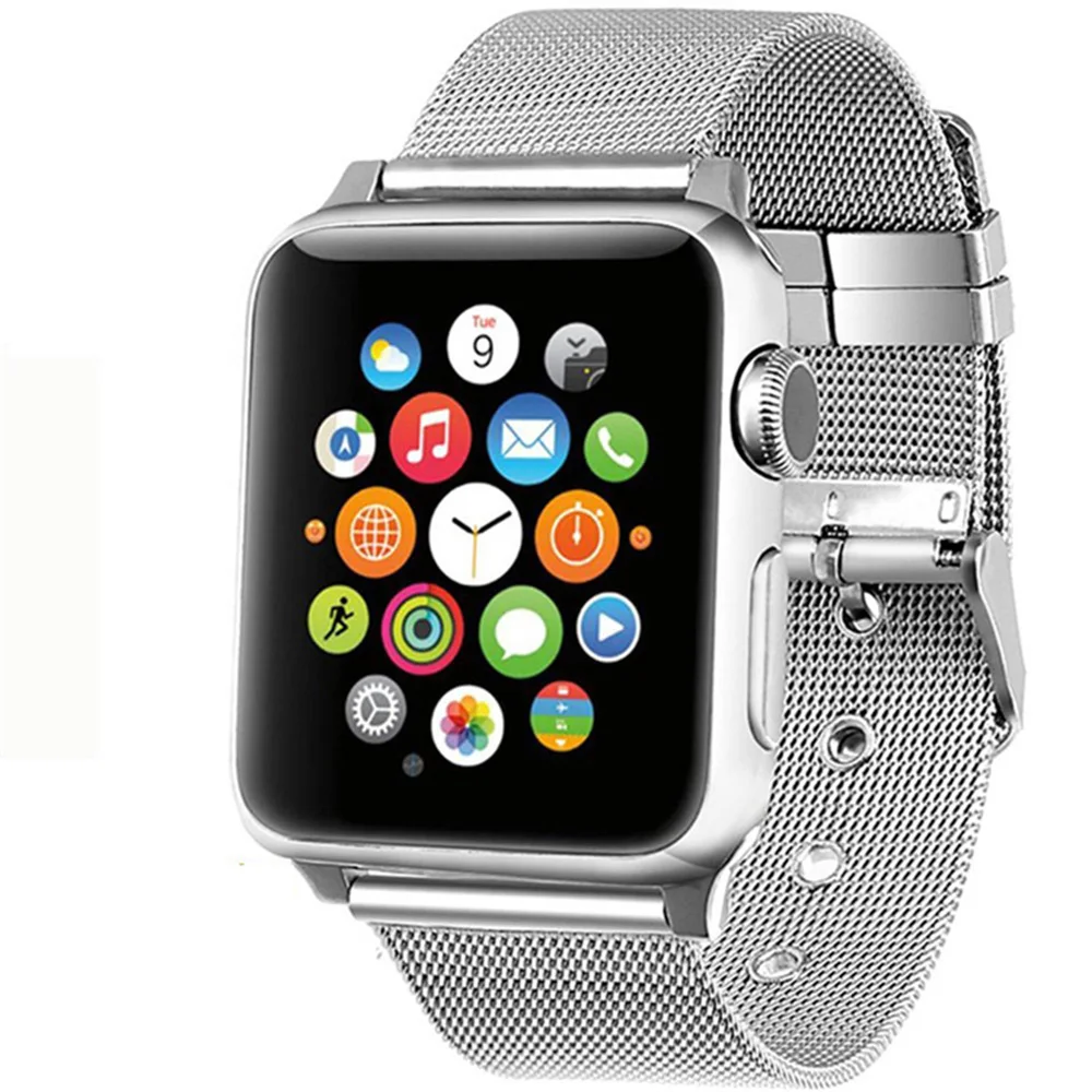 Ремешок Миланская петля для Apple Watch Series 6 5/4/3/2 38 мм 42 40 44 браслет из нержавеющей