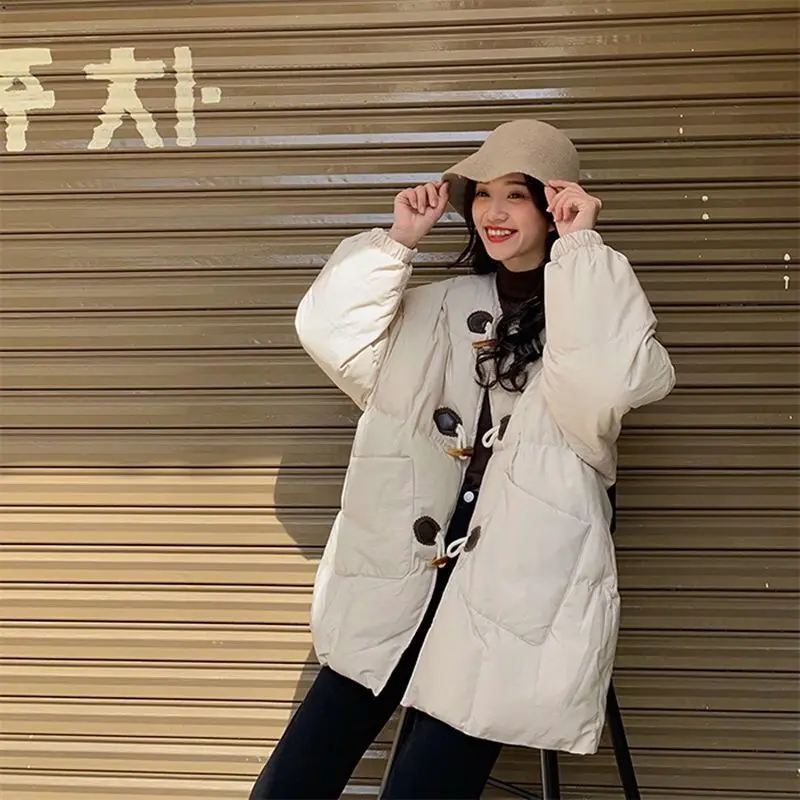 

Autumn and winter 2020 new Korean down jacket loose and versatile Long Sleeve Cotton Jacket Women's cotton jacket fashion