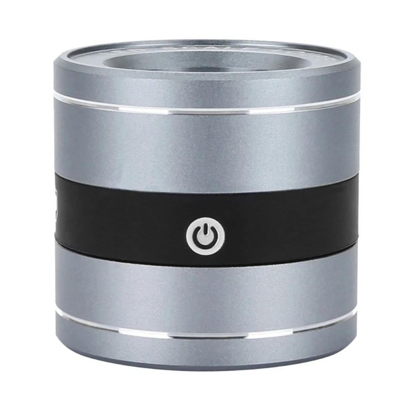 

B9HF 10X Full Metal Magnifying Glass USB Charging Lens Loupe Magnifier With Scale Mini Magnifier Handheld Coin Stamps Jewelry