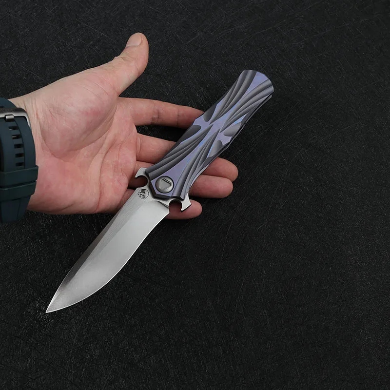 Титановый плавник DICORIA VENOM Kevin John T series M390 складной нож тактические ножи для