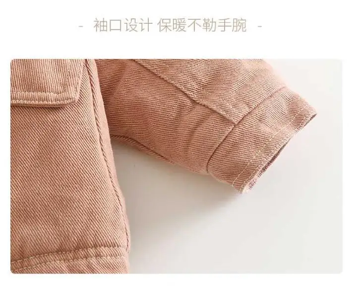 Детское кашемировое пальто зимняя теплая джинсовая куртка для мальчиков и