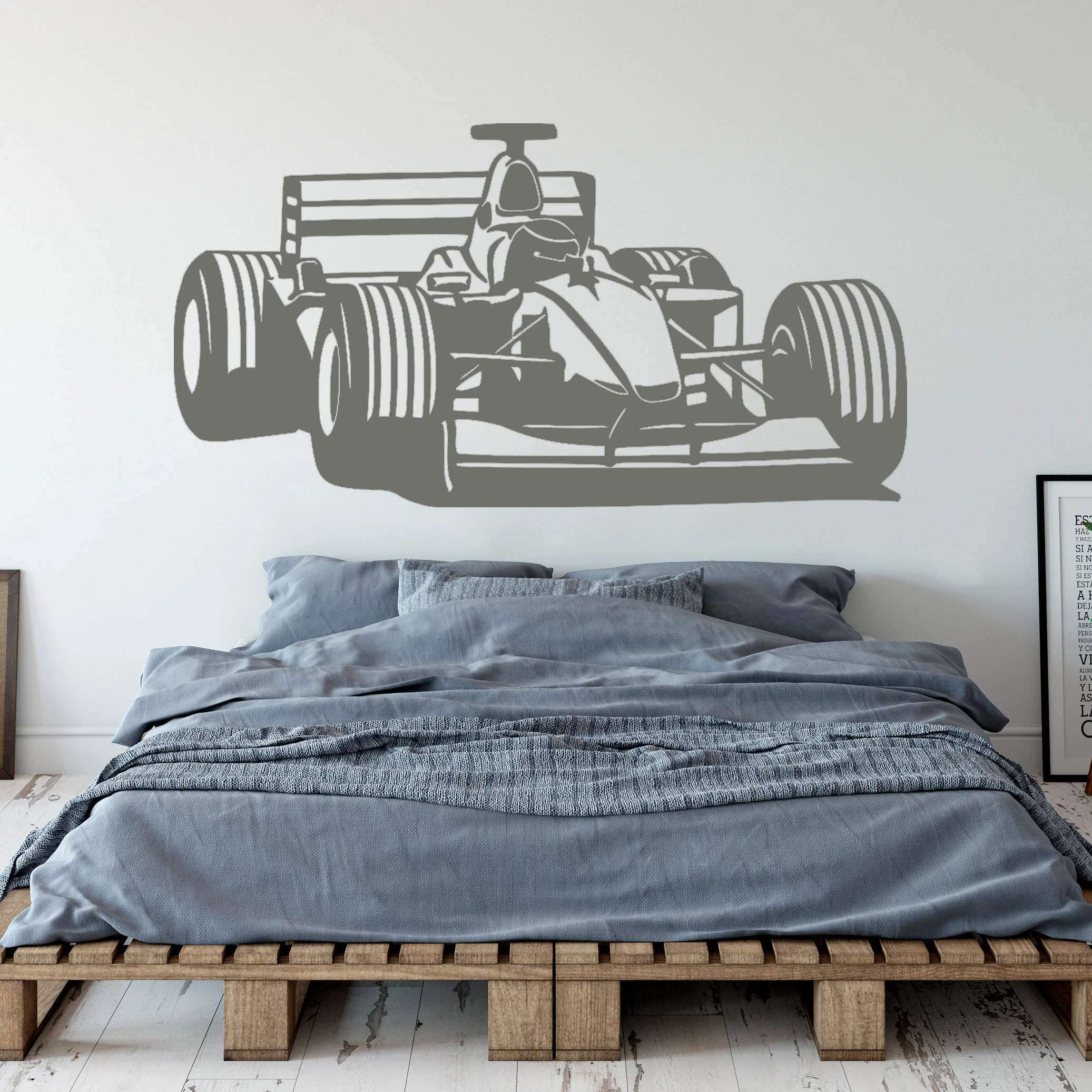 Съемный постер F1 Race украшение на стену для подростков красивая