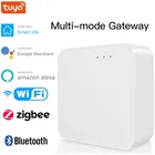 Умный шлюз Zigbee Tuya, Беспроводной Wi-Fi Bluetooth хаб с несколькими режимами работы, управление через приложение, интеллектуальное управление голосом, умная домашняя связь