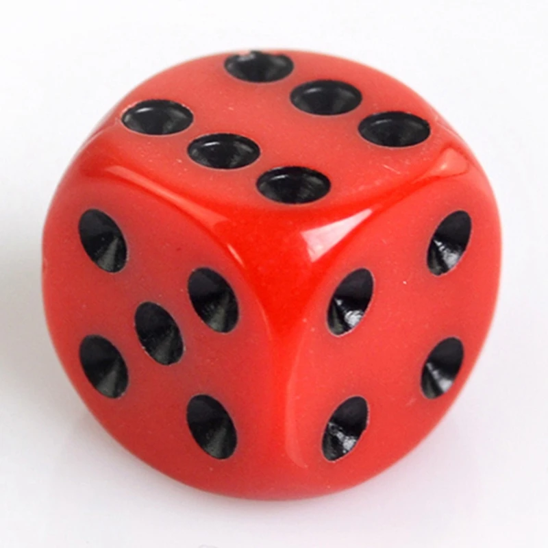 

24Pcs/Set 16mm Round Corner Ren and Black Dices 16mm 6 Sided Dice with Storage Bag Playing Board