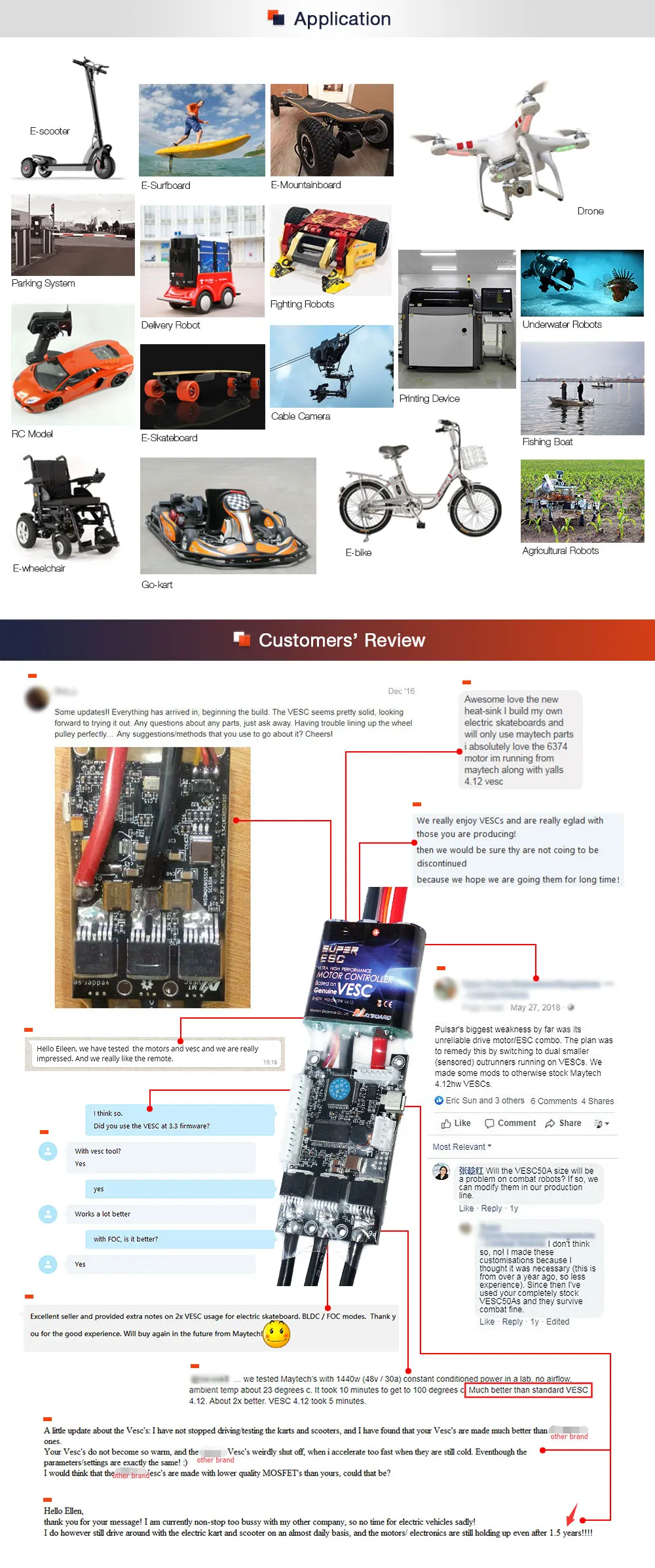 Maytech robots wars СУПЕР контроллер скорости 50A датчики esc аналогичный с vesc для боевых роботов 2-4 дня время доставки по DHL