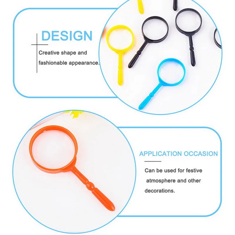 

3X Handheld Pocket Magnifying Glass Lovely Jewllery Magnifier Glasses Magnification Magnifier For Seniors Kids