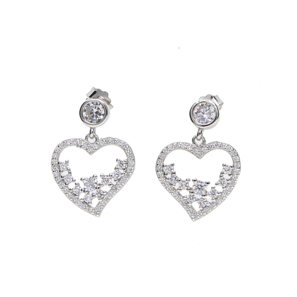 Женские серьги подвески с фианитом серебро 925 пробы|Серьги-гвоздики| |