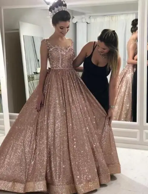 

Sparkle Aso Ebi South African Evening Dresses A-line Sweetheart Sequins Beaded Nigeria Saudi Arabic Evening Gown Prom Dresses
