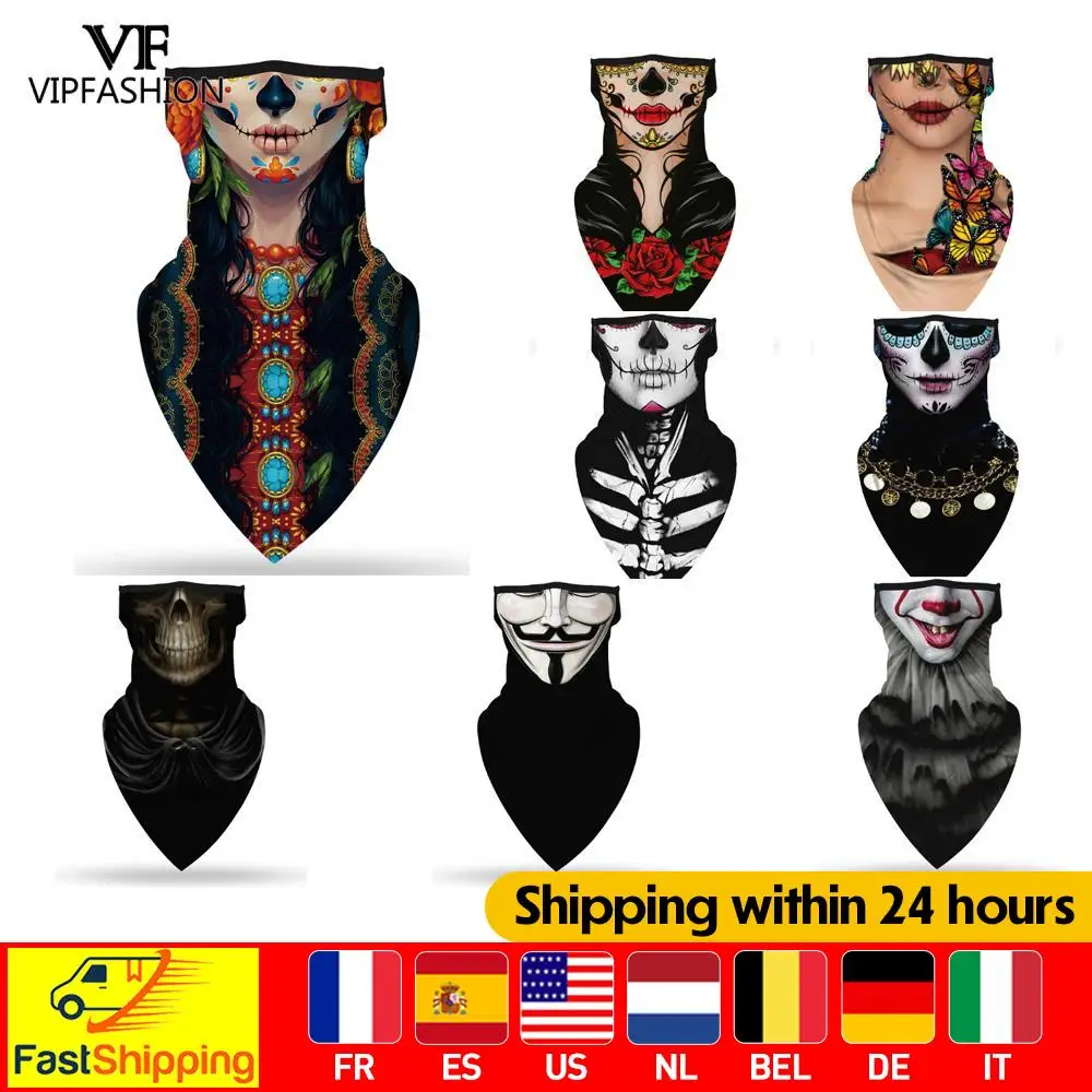 VIP мода для взрослых с принтом скелета Балаклава Лыжная бандана уход за кожей