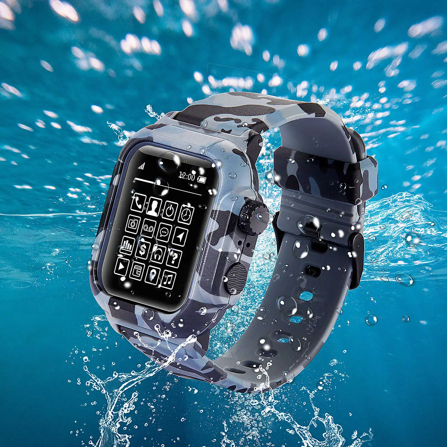 Водонепроницаемый чехол для Apple Watch band 4 iwatch band 42 мм силиконовый ремешок 44 мм браслет pulseira Смарт-часы аксессуары петля