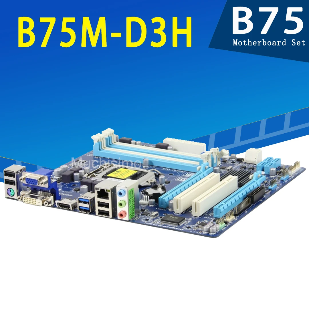 LGA 1155 для Gigabyte GA-B75M-D3H материнская плата + Intel Core i5 3470 CPU комплект материнской платы 3