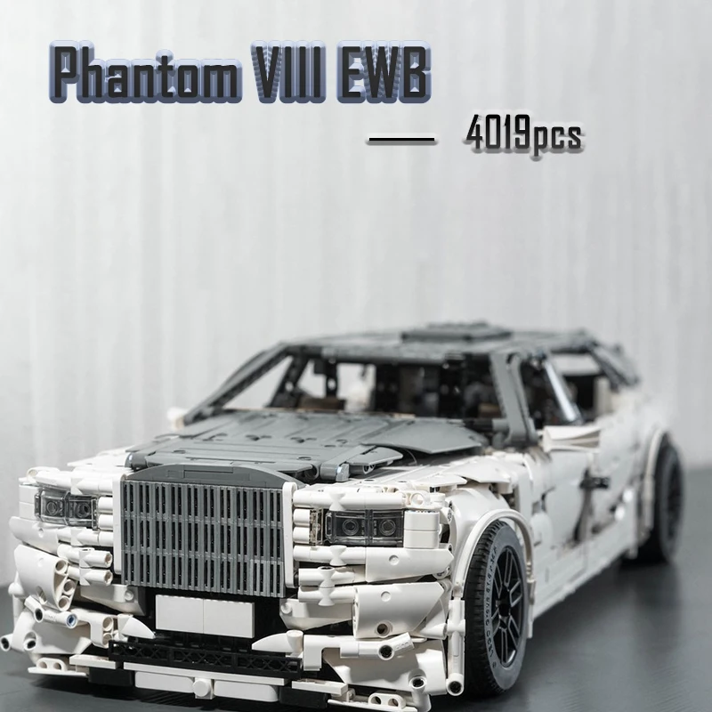 

Высокотехнологичные игрушки «сделай сам», городской суперкар, Phantom VIII EWB, модель конструктора MOC, Детский конструктор, игрушечный автомобиль...