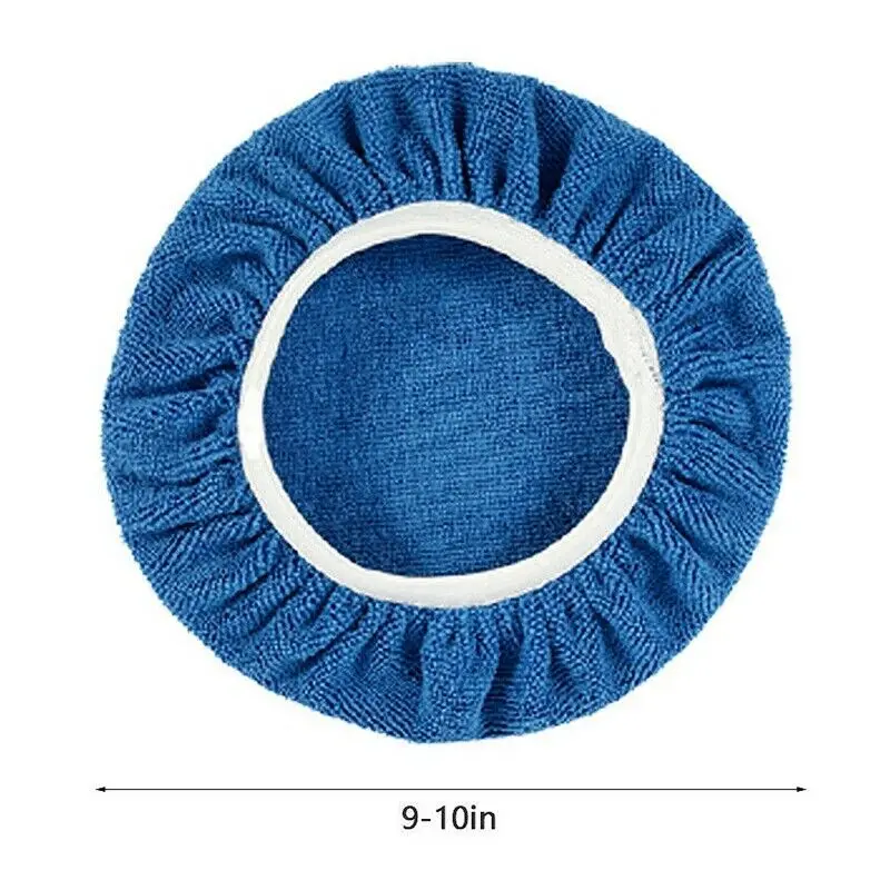 

Washable Car Polisher Pad Bonnet Waxing White+Blue Bonnet Cover Replacement