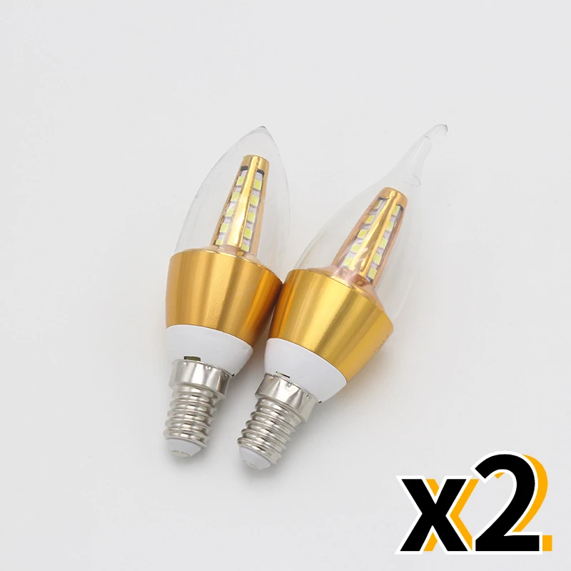 

2PCS E27 LED lamp E14 Led Candle bulb AC 220V led light chandelier lamp Candle Bulbs 5W 7W led Lamps Decoration Light Warm/White