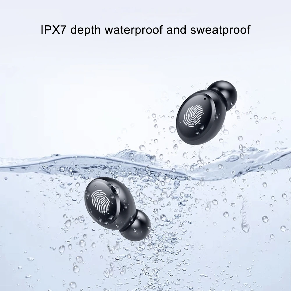 TWS 5,0 Bluetooth 8D стерео наушники IPX7 водонепроницаемые спортивные Беспроводные наушники с 4000 мАч Внешний аккумулятор светодиодный дисплей