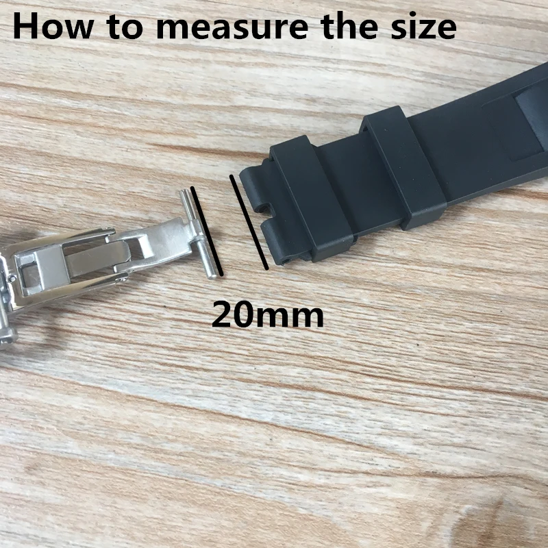 Brand  18mm 20mm Silver black RoseGold Pink stainless steel Butterfly  Buckle Replace For Richard Folding Clasp Mille RM