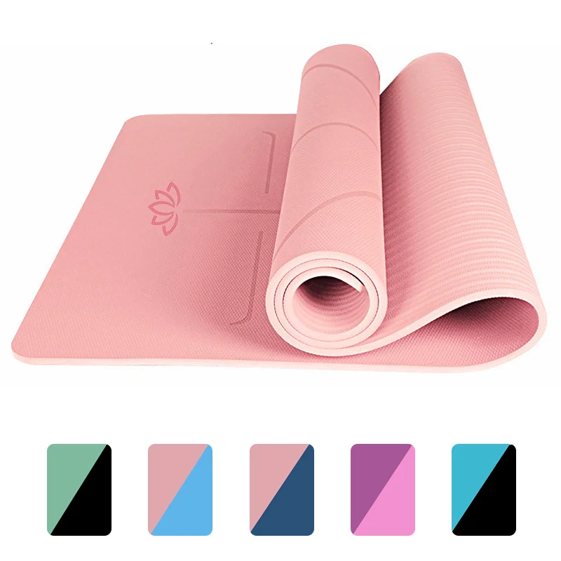 

1830*560*6mm TPE Yoga Mat with Position Line Non Slip Carpet Mat For Beginner Environmental Fitness Gymnastics Mats