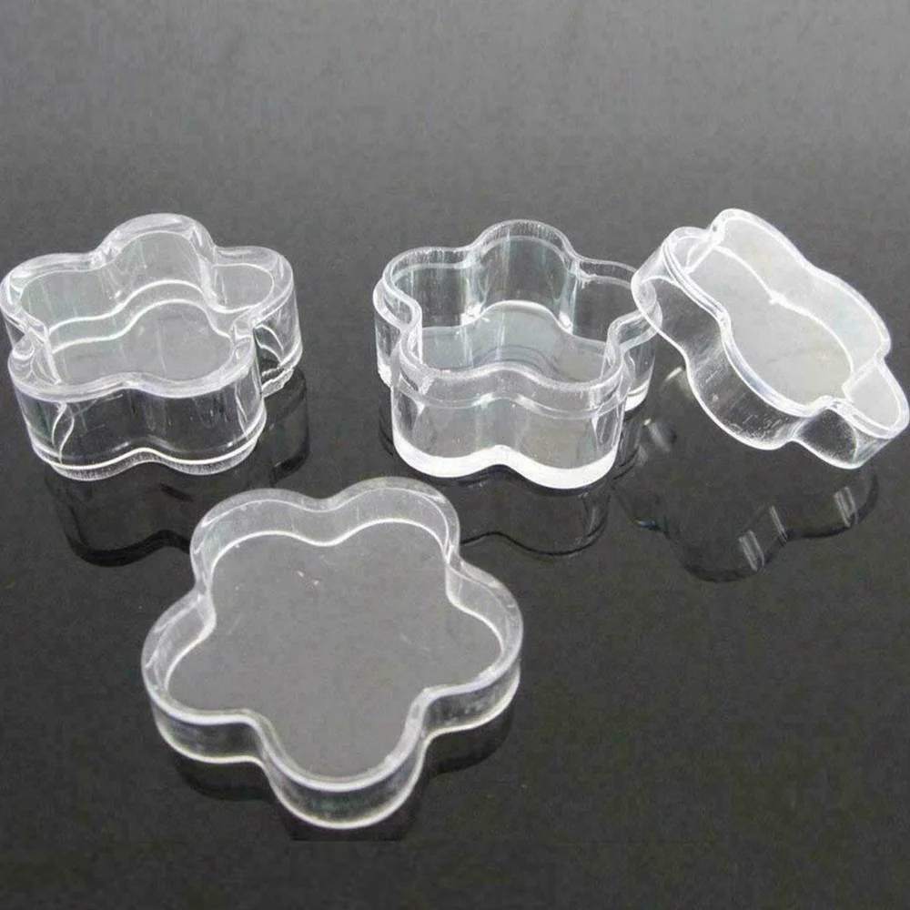 

100 Pcs/Set 4g Mini Cosmetic Jars Empty Eyeshadow Makeup Glitter Powder Container Clear Refillable Bottles Nail Accessories Pots