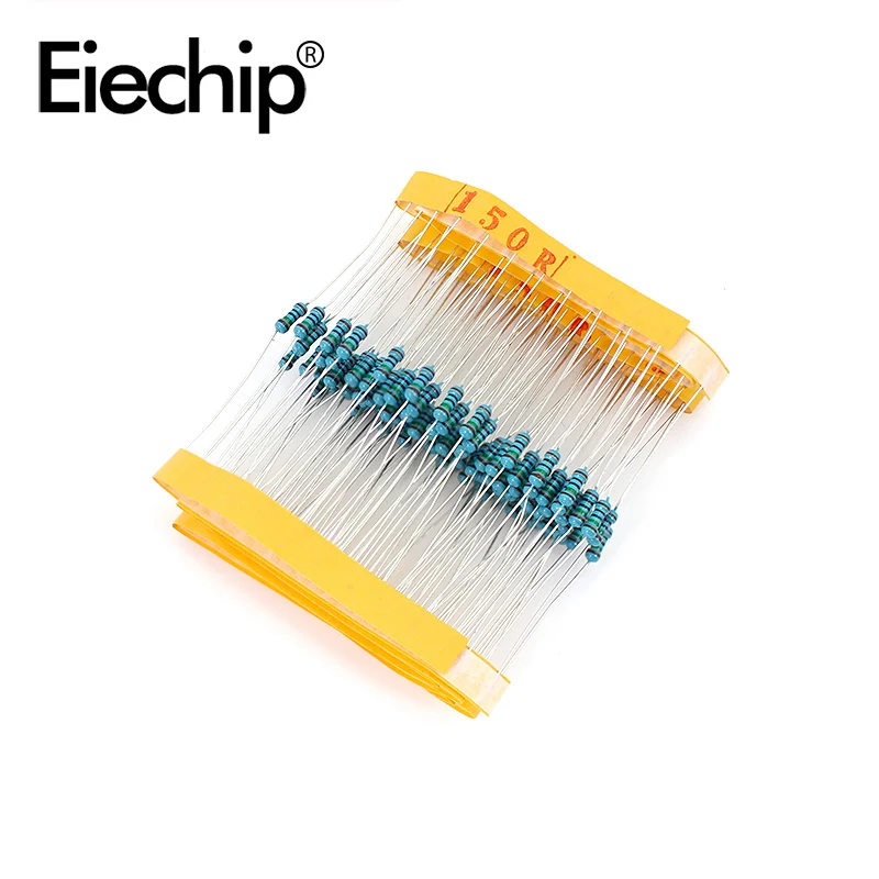 

100pcs/lot 1/4W 1% Metal film resistor 150R 0.25W resistance 150 ohm Throught Hole