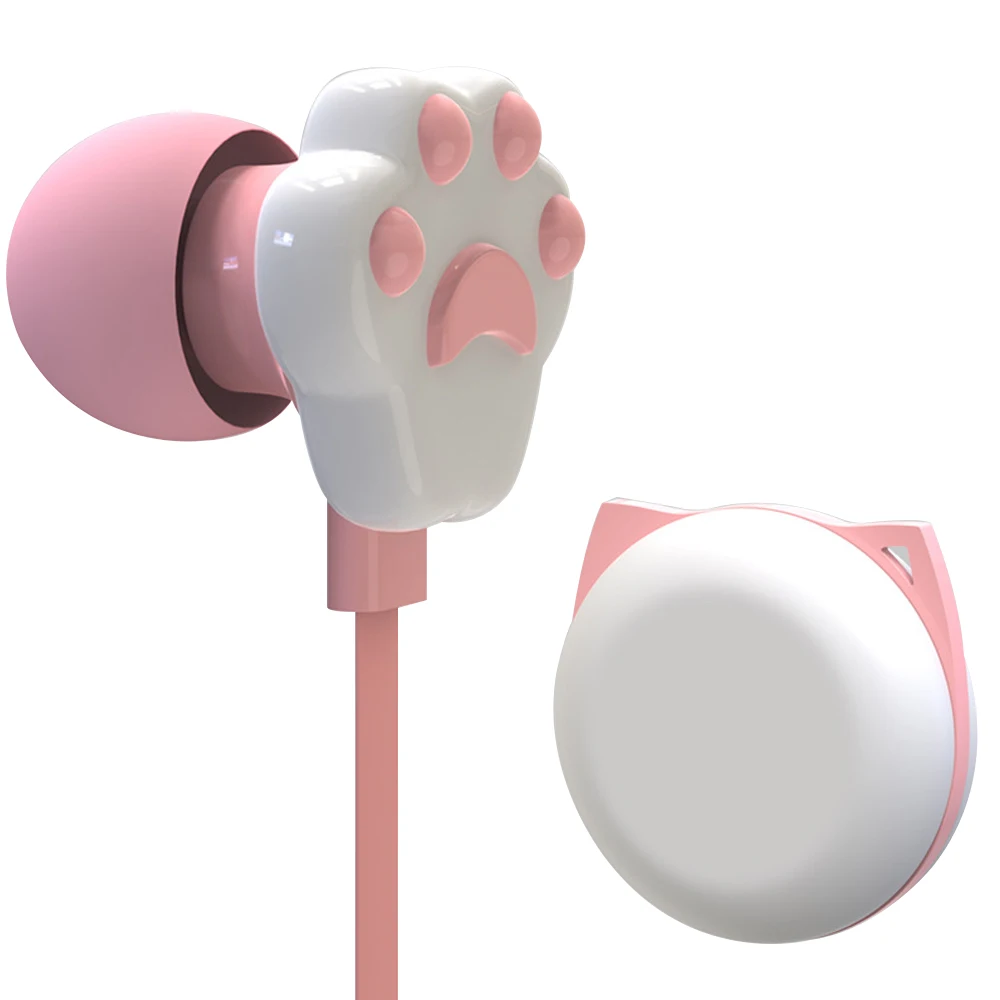 Милые кошачьи когти 3 5 мм спортивные наушники стерео с коробкой для хранения