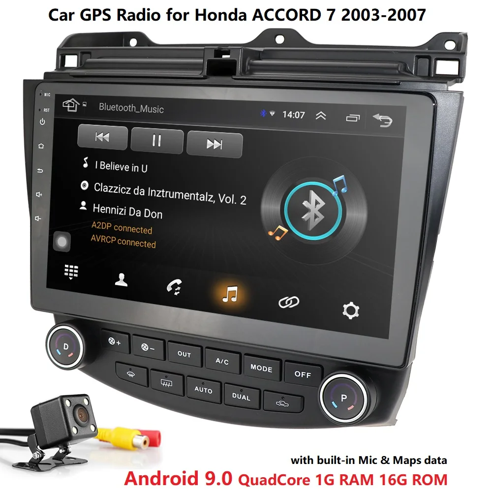 10," Android 9,0 Wifi 4G Автомобильный gps стерео радио для Honda Accord 2003-2007+ HD CAM карта Зеркало Ссылка DTV SWC DVR Bluetooth USB OBD2