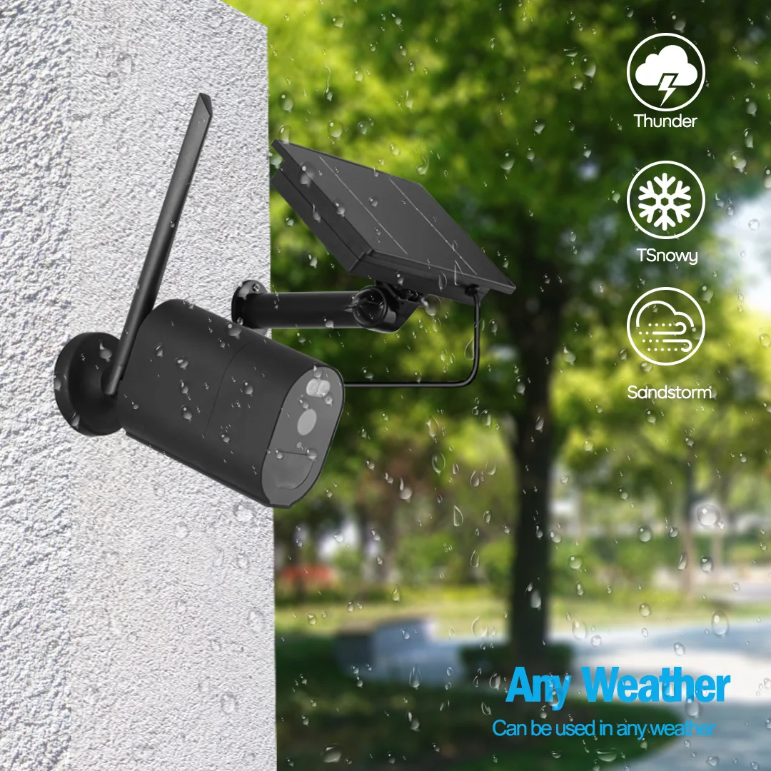Дешево Беспроводная уличная камера видеонаблюдения на солнечной батарее с функцией ночного видения