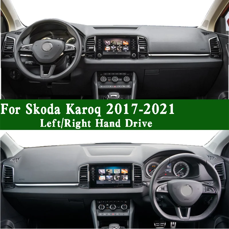 

Fits Skoda Karoq SE L 0X7 NU7 2017-21 Car-Styling Dashmat Dashboard Cover Instrument Panel Protective Pad Dash Carpet Ornaments