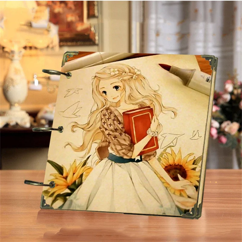 

8 Inch Square Paste White Page DIY Handmade Baby Growth Nostalgic Album Birthday Party Couple Commemorative Creative Album