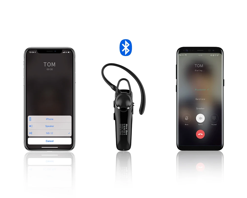 Новинка, Bee, Bluetooth, 5,0, наушники, беспроводная гарнитура, свободные руки, наушники, гарнитура, стерео наушники с CVC6.0 микрофоном для iPhone, xiaomi