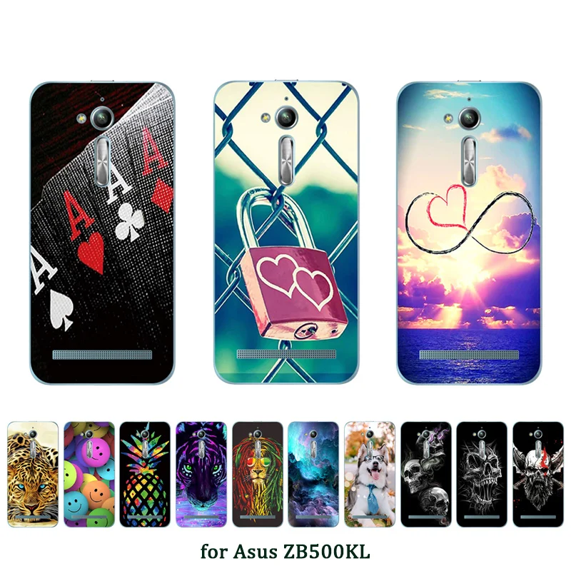 Мягкий чехол 5 0 дюйма для ASUS ZB500KL силиконовый из ТПУ с принтом Dangou zb500кг телефона s |