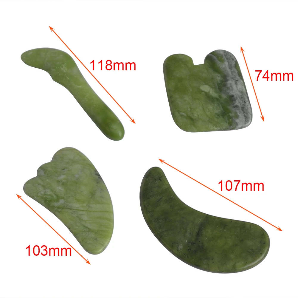 Природный глазурь Нефритового зеленого цвета камня нефрита массажный коврик