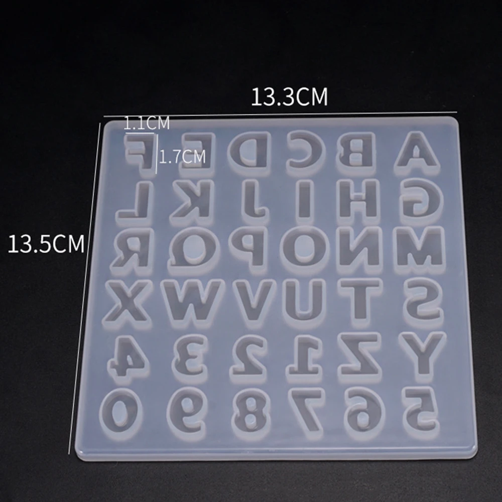 

11Style Letter DIY Handmade crystal glue Epoxy Resin mold whole board Jewelry Making decoration letter silicone mold 13.3*13.5CM
