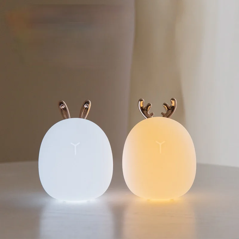 

LED Night Light Cute Rabbit Night Lamp Fairy Lights Kids Baby Bedroom Desktop Decor Ornaments Christmas Lights New Year 2022