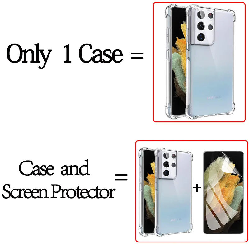 

Crash-proof Case for Galaxy s21 Plus Comfortable Airbag Protection for samsung-galaxy s20 / note20 ultra FE 5G funda s21 ultra