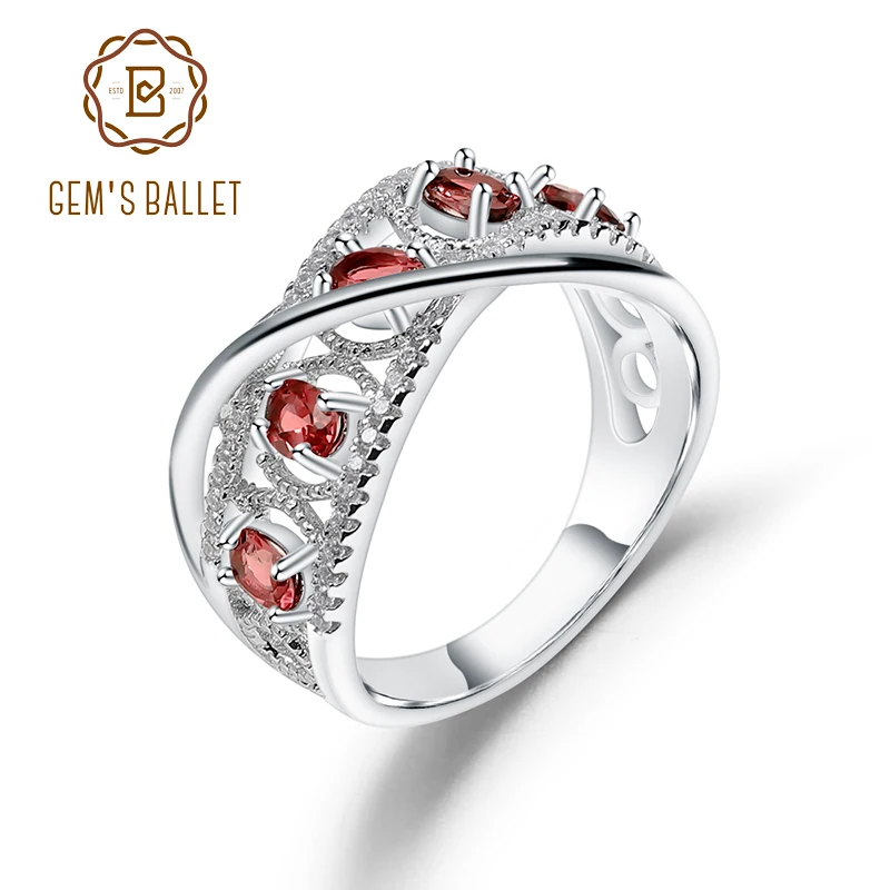 Женское кольцо с камнем GEM'S BALLET серебряное на день рождения карат натуральный