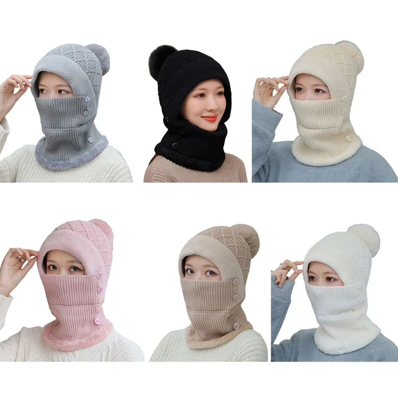 

3 in 1 Ski Balaclava Hood Neck Warmer Scarf Face Cover Winter in Cold Weather L5YB