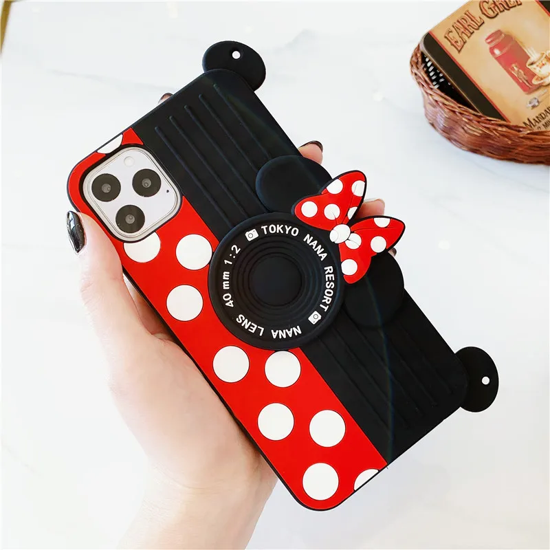 INIZEAL модные Камера 3D Tumblr чехол с ремешком для iPhone11 pro Max Xs Xr X 8 7 6s плюс накладка