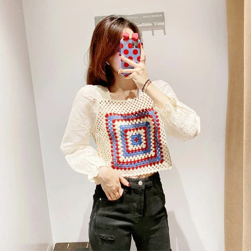 

Женская рубашка с вышивкой, в гонконгском стиле