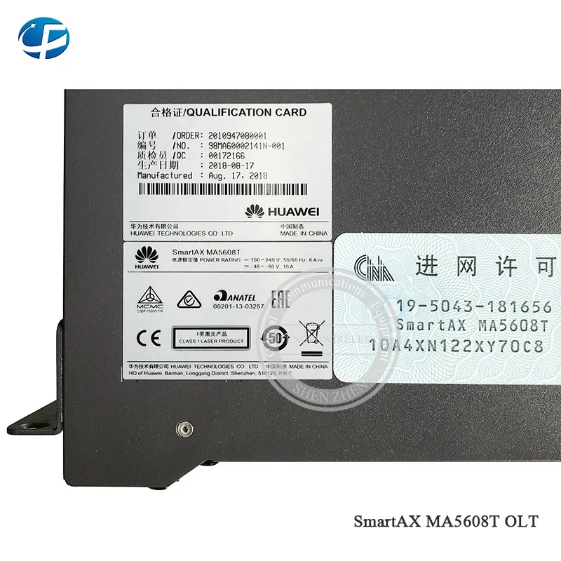 MA5608T, Hua wei GPON OLT MA5608T OLT Dispositivo 1G MCUD+ Mpwd con 8 agutos GPBD C+ аксессуары completos