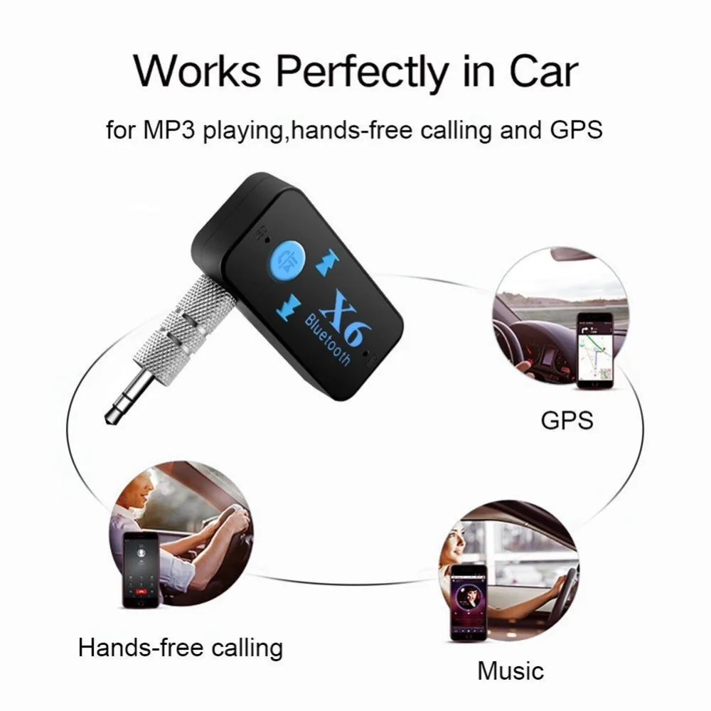 Автомобильный Bluetooth-приемник X6 с поддержкой Bluetooth беспроводной аудиоконвертер