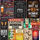 Чрезмерная Питьевая зона, табличка Гиннеса, винтажная металлическая жестяная вывеска, ирландский бар для паба, домашний декор, пивной понг, знак, человек, пещера, настенный плакат N371