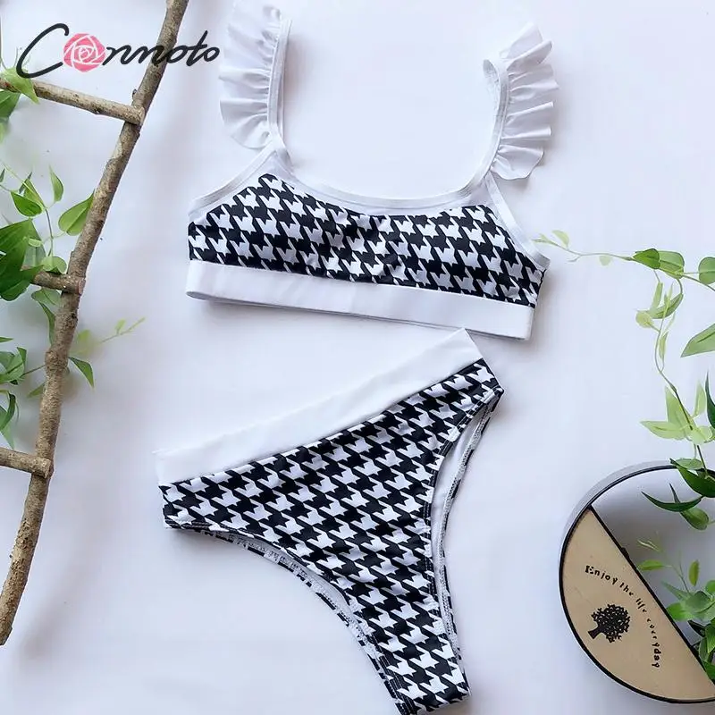 Купальник с высокой талией женский купальный костюм модный комплект бикини