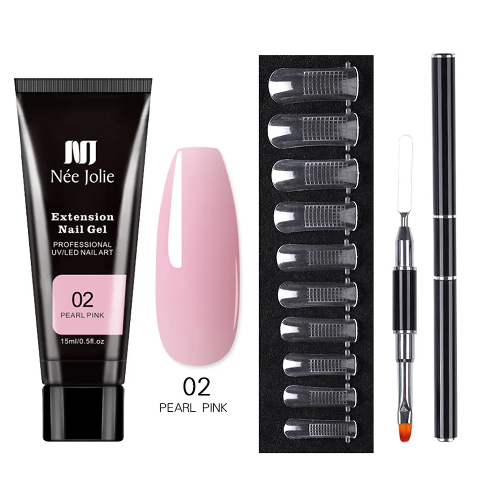 

Nail Art Extension Gel Kits Nail File UV Lamp Brush Manicure Accessories Quick Building Soak Off Nail Dryer Manicure Accessories