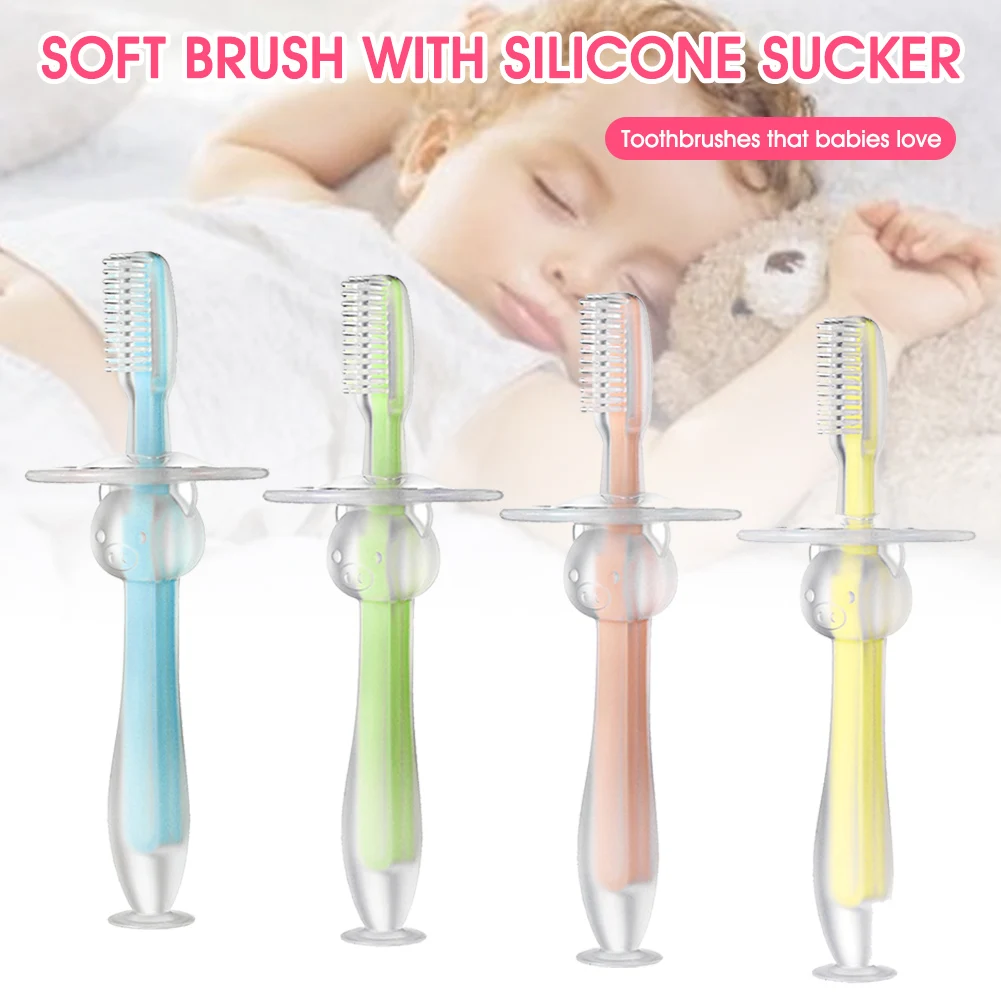 

1PC Kids Soft Silicone Training Toothbrush Baby Children Dental Oral Care Tooth Brush Tool kid Tooth Brush Items Fast Delivery