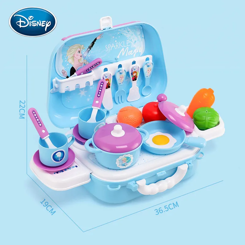 Disney Frozen Kitchen Tableware Toy Backpack Children Play House Girl Simulation Beauty Makeup Toys | Игрушки и хобби