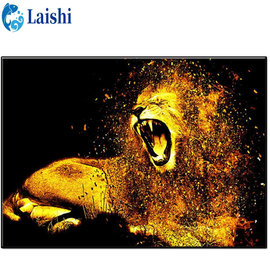 

3D Diy Abstract animal art, lion Diamond Painting Cross Ctitch Kits Diamond art crystal Mosaic Embroidery Painting New Year Gift